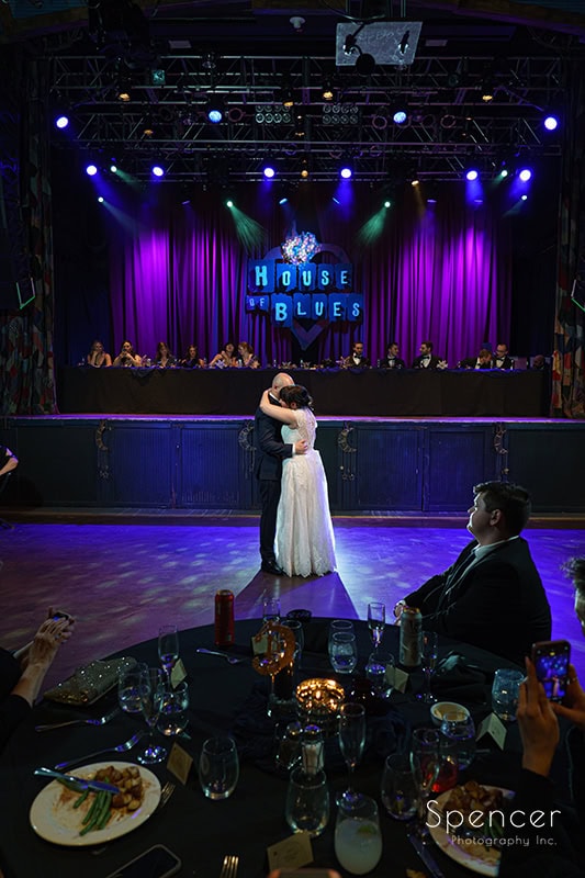 first dance at house of blues wedding reception
